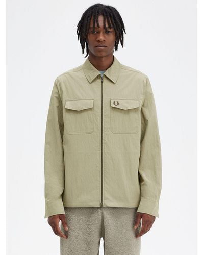 Fred Perry Zip Overshirt - Natural