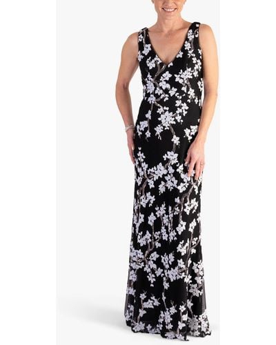 Chesca Sequin Embellished Maxi Dress - Black