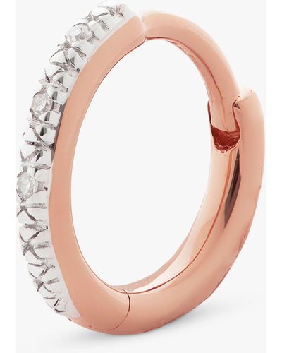 Monica Vinader Riva Diamond Single Earring - Pink