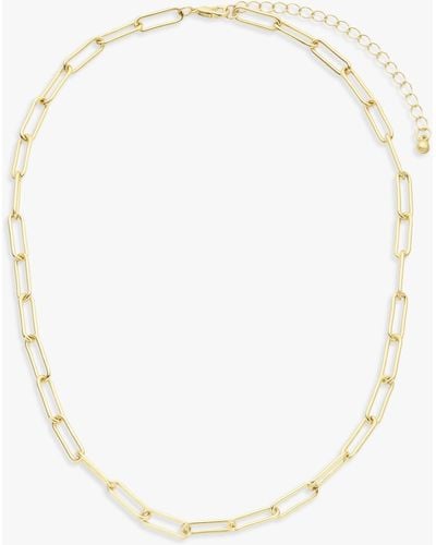 John Lewis Paperclip Link Chain Necklace - Metallic