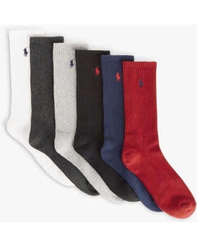 Ralph Lauren Polo Cotton Blend Crew Socks - Red