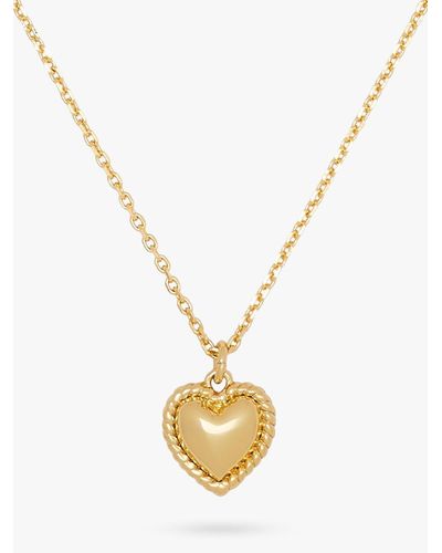 Kate Spade Golden Hour Heart Pendant Necklace - Metallic