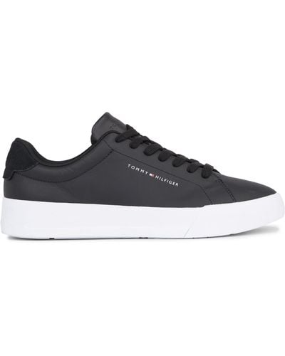 Tommy Hilfiger Court Leather Trainers - Black