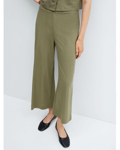 Mango Elasticated Waist Culottes - Green