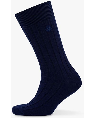 Superdry Organic Cotton Blend Core Ribbed Socks - Blue