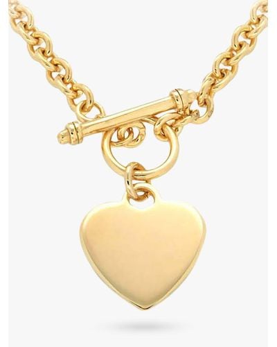 Ib&b Personalised Chunky Chain Heart Necklace - Metallic