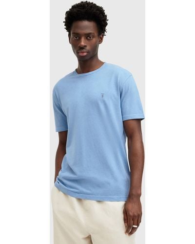 AllSaints Ossage Slim Fit Short Sleeve Crew T-shirt - Blue