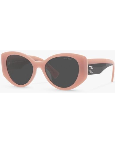 Miu Miu Mu 03ws Irregular Sunglasses - Pink