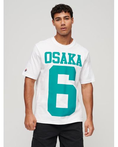 Superdry Osaka Logo Loose T-shirt in White for Men | Lyst UK