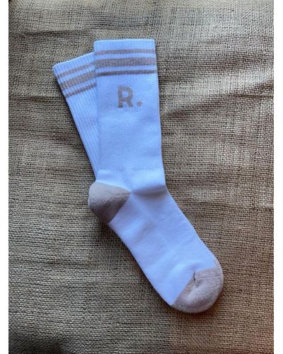 Ration.L Organic Cotton Blend Socks - Blue