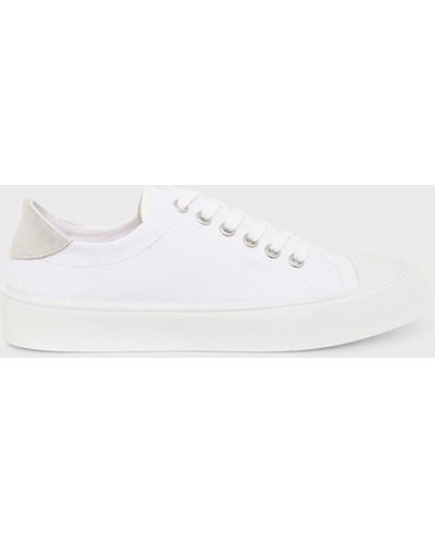 Hobbs Kasia Canvas Low Top Trainers - White