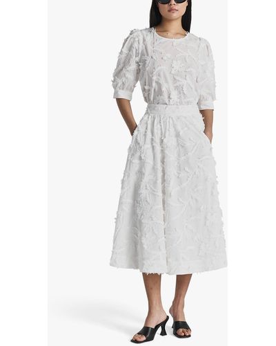Twist & Tango Meadow Cotton A-line Skirt - White