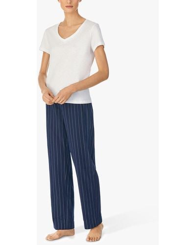 Ralph Lauren Lauren Core Stripe Cotton Pyjama Bottoms - Blue