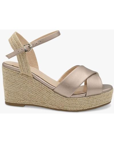 Paradox London Yona Wide Fit Espadrille Wedge Sandals - Natural