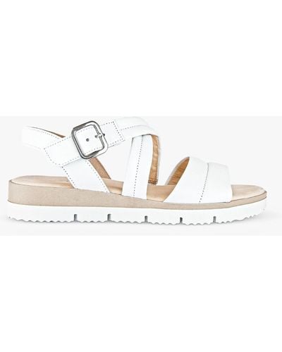 Gabor Location Leather Open Toe Sandals - Natural