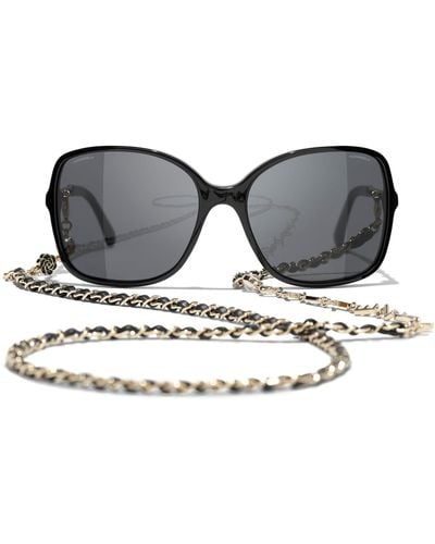 Chanel Square Sunglasses Ch5210q Black/grey