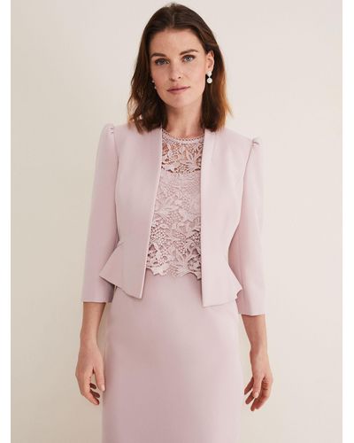 Phase Eight Isabella Bow Detail Jacket - Pink
