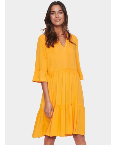 Saint Tropez Eda Tiered Dress - Yellow