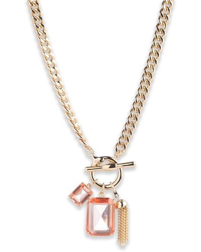Ralph Lauren Lauren Stone Toggle Pendant Necklace - Metallic