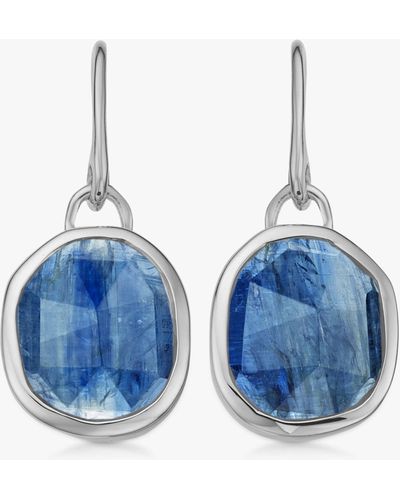Monica Vinader Siren Quartz Wire Drop Earrings - Blue