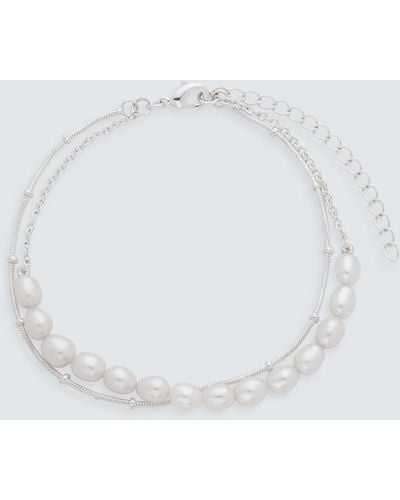 John Lewis Gemstones & Pearls Fine Pearl Bracelet - White