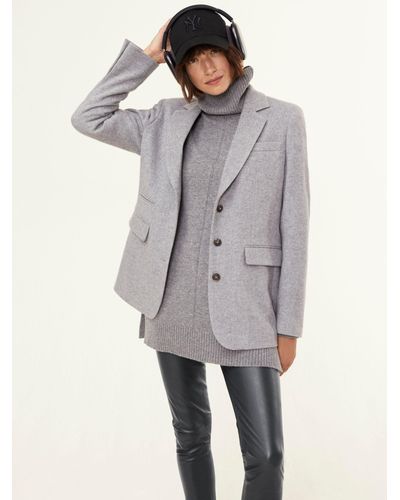 Baukjen Gaya Wool Blend Blazer - Grey