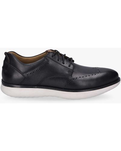 Josef Seibel Finley 02 Leather Lace Up Shoes - Black
