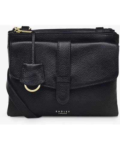 Radley Dukes Place Leather Cross Body Bag, Ink at John Lewis