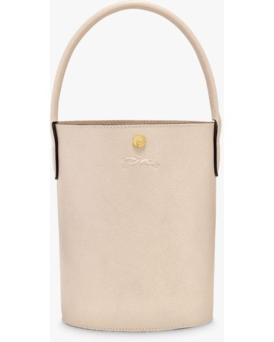 Longchamp Epure Leather Bucket Bag - White