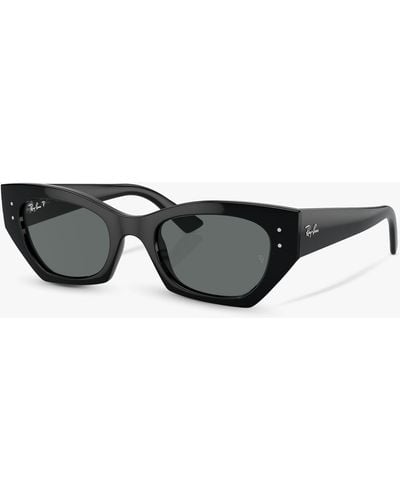 Ray-Ban Rb4430 Polarised Rectangular Sunglasses - Grey