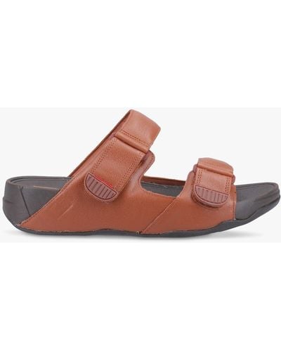 Fitflop Gogh Moc Leather Slides - Brown