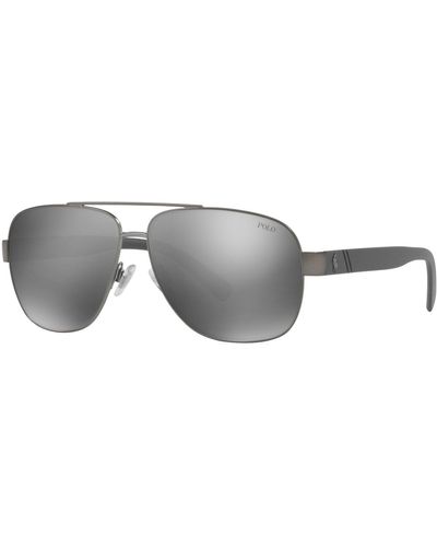 Ralph Lauren Polo Ph3110 Aviator Sunglasses - Metallic