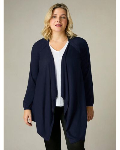 Live Unlimited Curve Waterfall Cardigan - Blue
