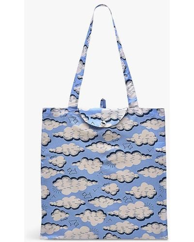 Radley Sketchy Clouds Responsible Foldaway Bag - Blue