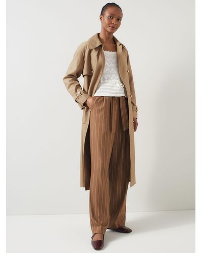 LK Bennett Keaton Double Breasted Trench Coat - Natural