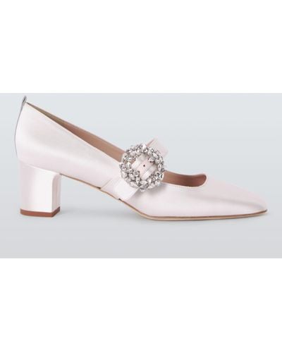 SJP by Sarah Jessica Parker Cosette Mary Jane Satin Court Shoes - White