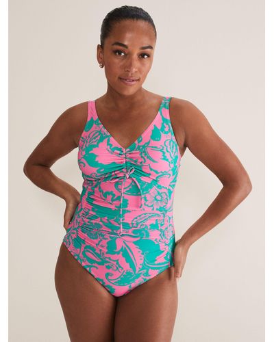 Phase Eight Paisley Print Swimsuit - Blue
