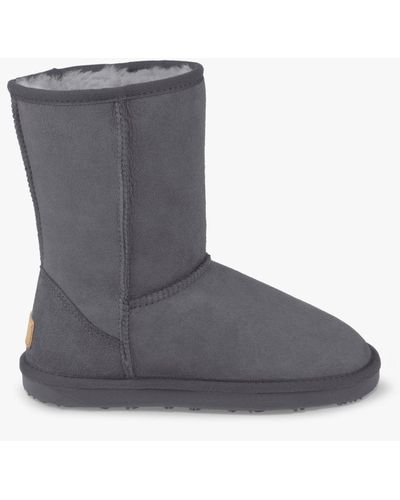 Just Sheepskin Short Classic Ankle Boots - Grey