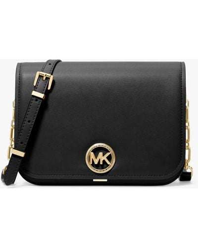 Michael Kors Delancey Medium Chain Messenger Bag - Black