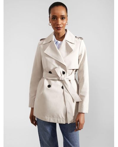 Hobbs Norma Double Breasted Short Trench Coat - Natural