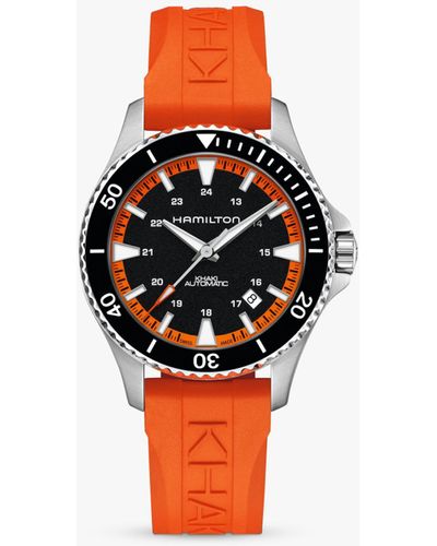 Hamilton H82395332 Khanki Navy Scuba Automatic Date Rubber Strap 