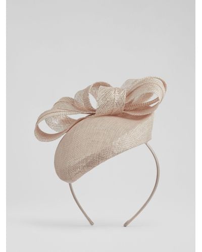LK Bennett Elowen Bow Detail Hat Fascinator - White