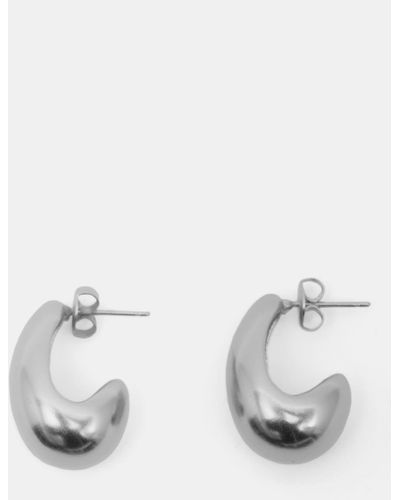 Hush Parker Teardrop Hoop Earrings - Metallic