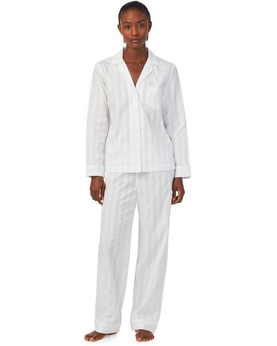 Ralph Lauren Lauren Shadow Stripe Pyjamas - White