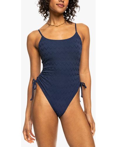 Roxy Coolness Drawstring Side Swimsuit - Blue