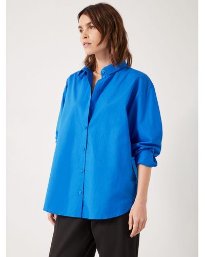 Hush Pia Oversize Cotton Shirt - Blue