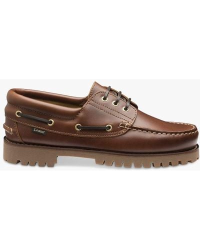 Loake 522 Chunky Sole Deck Shoes - Brown