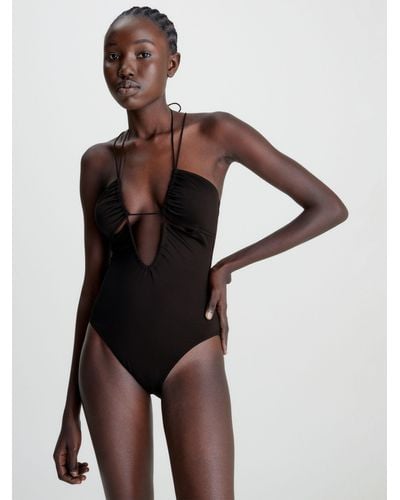 Calvin Klein Core Multi Ties Swimsuit - Brown