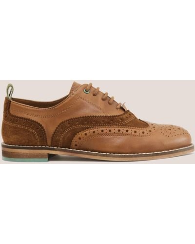 White Stuff Leather Lace Up Brogues - Brown