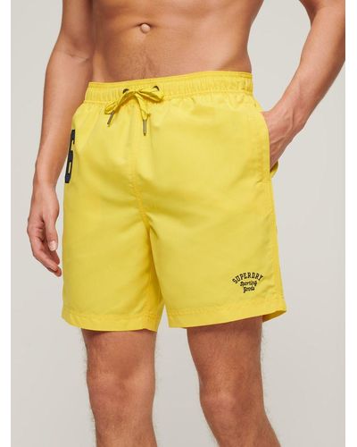 Superdry Recycled Polo 17" Swim Shorts - Yellow